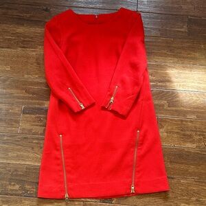 J. Crew Red Shift Dress